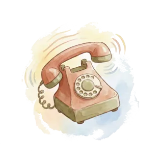 Tranh minh hoạ: nhận điện thoại