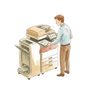 Tranh minh hoạ: gửi fax