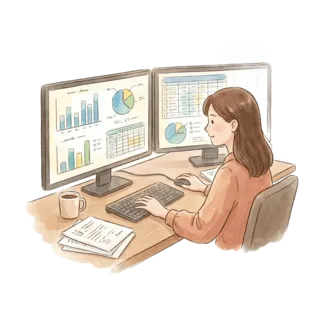 Tranh minh hoạ: làm bảng biểu
