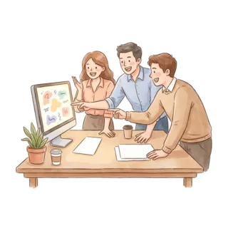 Tranh minh hoạ: đồng nghiệp