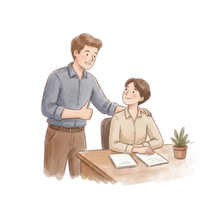 Tranh minh hoạ: sếp, ông chủ