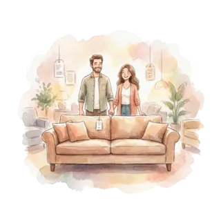 Tranh minh hoạ: siêu thị nội thất