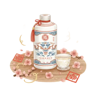 Tranh minh hoạ: rượu trắng