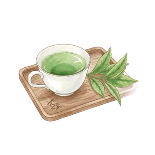 Tranh minh hoạ: trà xanh