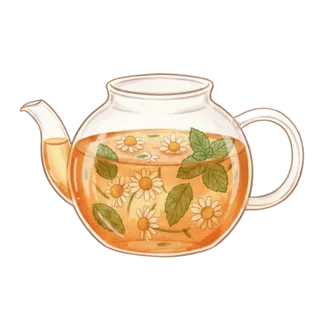 Tranh minh hoạ: trà thảo mộc