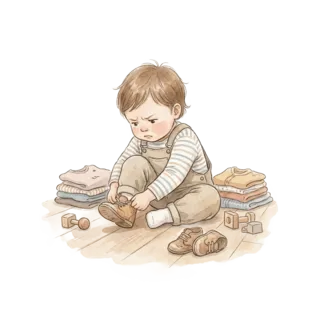 Tranh minh hoạ: đi giày