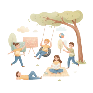 Tranh minh hoạ: nghỉ ngơi