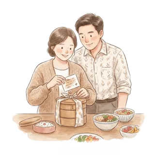 Tranh minh hoạ: vợ, chồng, bạn đời