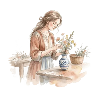 Tranh minh hoạ: con dâu