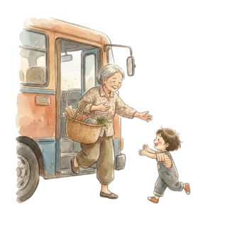 Tranh minh hoạ: bà ngoại