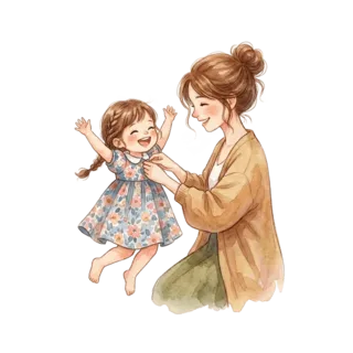 Tranh minh hoạ: cô, bác gái (chị, em của cha)