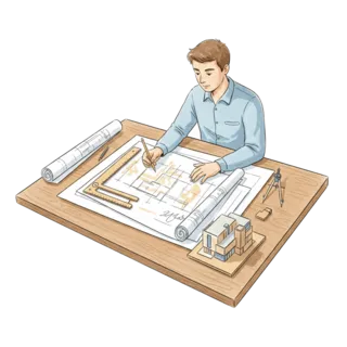 Tranh minh hoạ: kiến trúc học