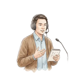 Tranh minh hoạ: phiên dịch viên