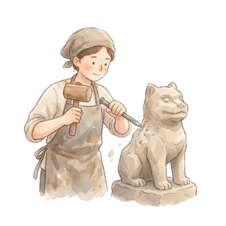 Tranh minh hoạ: nhà điêu khắc