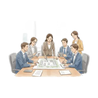 Tranh minh hoạ: doanh nhân bất động sản