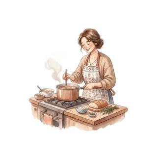Tranh minh hoạ: bảo mẫu