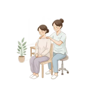 Tranh minh hoạ: nhân viên mát xa