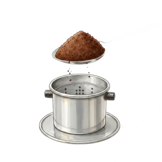 Tranh minh hoạ: bột cà phê