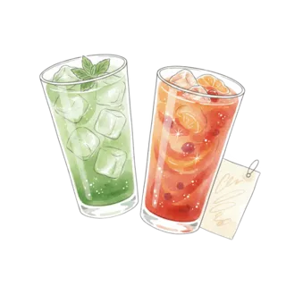Tranh minh hoạ: đồ uống lạnh