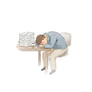 Tranh minh hoạ: mệt mỏi