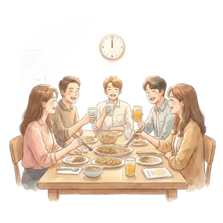 Tranh minh hoạ: buổi trưa