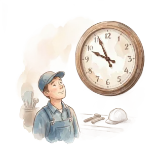 Tranh minh hoạ: kém... (giờ kém)
