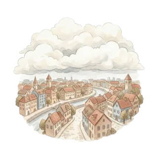 Tranh minh hoạ: nhiều mây